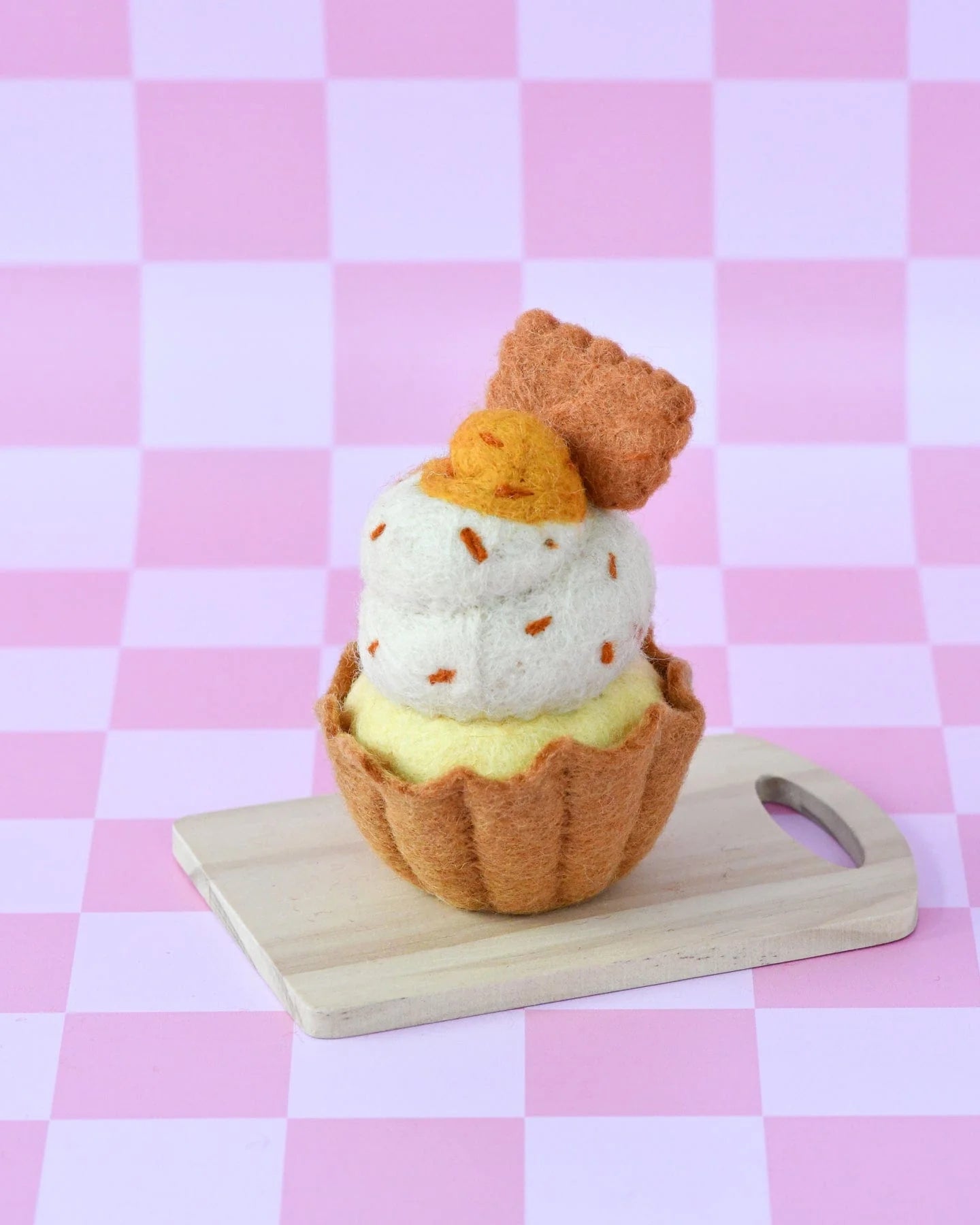 Cupcake géant en feutre Biscoff