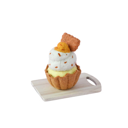 Cupcake géant en feutre Biscoff