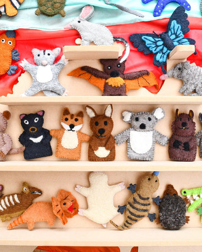 Marionnettes à doigts en feutre – Plus de 20 personnages d'animaux sauvages uniques pour votre imagination