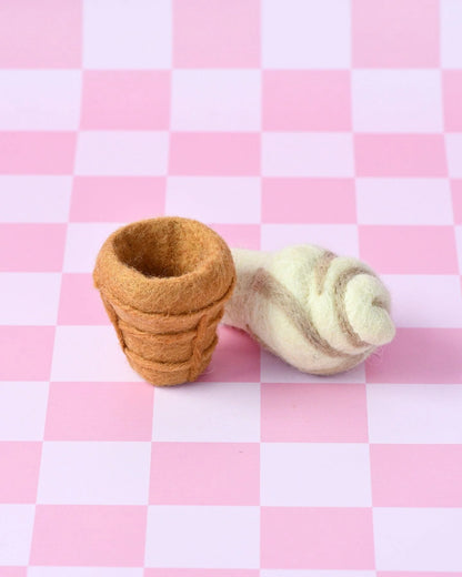 Crème molle glacée à la vanille Feutre